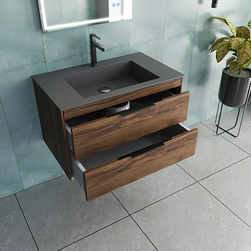 Тумба под раковину Vincea Chiara 2D 800 VMC-2C2800CO подвесная, С.Oak Тумба под раковину Vincea Chiara 2D 800 VMC-2C2800CO подвесная, С.Oak