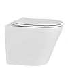 Унитаз приставной ABBER Bequem AC1113 белый, безободковый с крышкой микролифт Унитаз приставной ABBER Bequem AC1113 белый, безободковый с крышкой микролифт