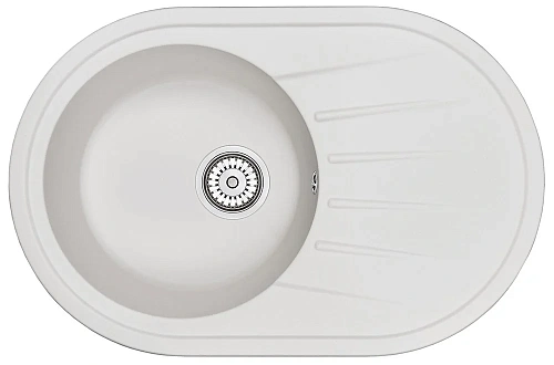 Кухонная мойка Granula 7601, БЕЛЫЙ, СтандАРТ кварц 760х500 Кухонная мойка Granula 7601, БЕЛЫЙ, СтандАРТ кварц 760х500