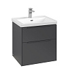 Картинка анонса товара «тумба под раковину villeroy &amp; boch subway 3.0 с подсветкой graphite / graphite c578l2vr»