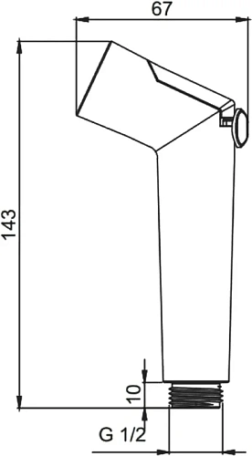 Гигиеническая лейка Raglo R460.01.06 с клавишей регулировки воды пластик/силикон, черный Гигиеническая лейка Raglo R460.01.06 с клавишей регулировки воды пластик/силикон, черный