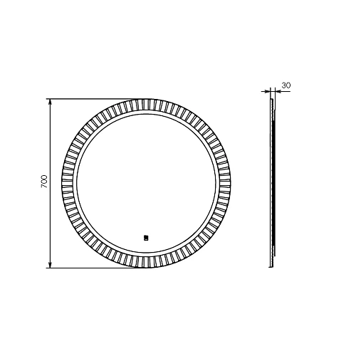 Зеркало Comforty Мадрид-70 00-00014143 LED-подсветка, бесконтактный сенсор, белый матовый Зеркало Comforty Мадрид-70 00-00014143 LED-подсветка, бесконтактный сенсор, белый матовый