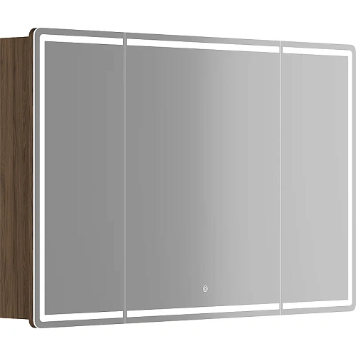 Зеркальный шкаф Sancos Mirror MI120ECH 1190x150х740 мм, с LED подсветкой, дуб чарльстон Зеркальный шкаф Sancos Mirror MI120ECH 1190x150х740 мм, с LED подсветкой, дуб чарльстон