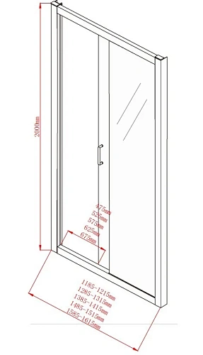 Душевая дверь Aquanet Alfa NAA6121 160, прозрачное стекло NAA6121 1600 Душевая дверь Aquanet Alfa NAA6121 160, прозрачное стекло NAA6121 1600
