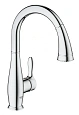 Смеситель для кухни GROHE Parkfield с выдвижным изливом/лейкой, хром (30215001) Смеситель для кухни GROHE Parkfield с выдвижным изливом/лейкой, хром (30215001)