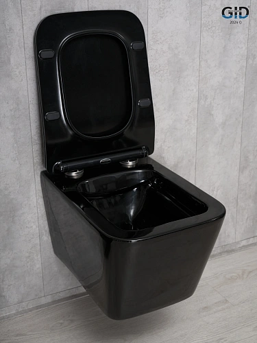 Унитаз подвесной Gid Tr2144BL 62224Y черная глянцевая 52x36x33.5 с крышкой микролифт Унитаз подвесной Gid Tr2144BL 62224Y черная глянцевая 52x36x33.5 с крышкой микролифт