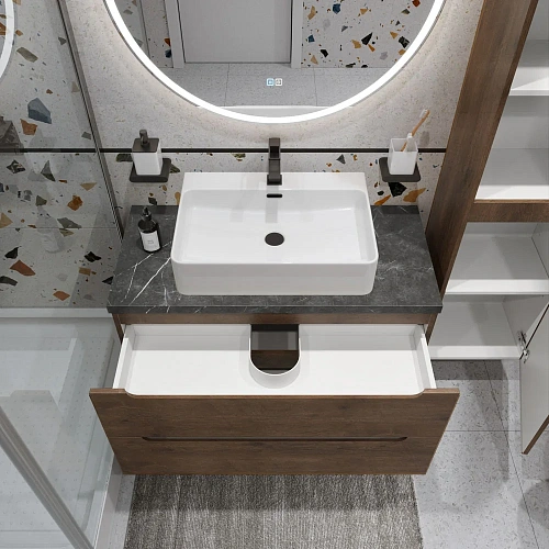 Тумба со столешницей и раковиной BelBagno ETNA 100 etna100rw-kepmno-1338-set подвесная ETNA100RW-KEPMNO-1338-SET Тумба со столешницей и раковиной BelBagno ETNA 100 etna100rw-kepmno-1338-set подвесная ETNA100RW-KEPMNO-1338-SET