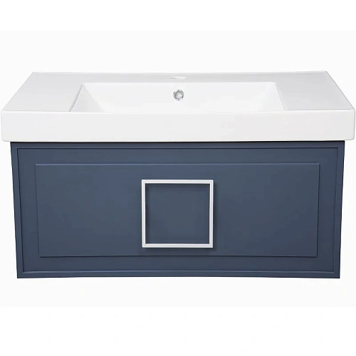 Тумба под раковину La Fenice Cubo Blu Grigio Синий матовый 80, FNC-01-CUB-BG-80 Тумба под раковину La Fenice Cubo Blu Grigio Синий матовый 80, FNC-01-CUB-BG-80