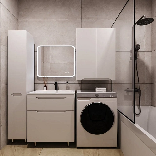 Тумба под раковину Style Line Марелла 70 Люкс антискрейтч белый матовый, PLUS напольная СС-00002398 Тумба под раковину Style Line Марелла 70 Люкс антискрейтч белый матовый, PLUS напольная СС-00002398