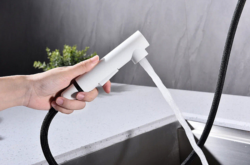 Смеситель для кухни Paulmark NEO белый матовый Ne214419-WH Смеситель для кухни Paulmark NEO белый матовый Ne214419-WH