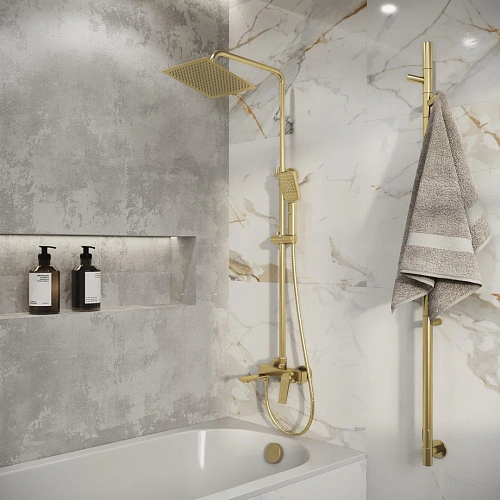 Душевая система GROSSMAN Cosmo 500.K35.02.320 золото сатиновый Душевая система GROSSMAN Cosmo 500.K35.02.320 золото сатиновый