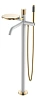 Смеситель для ванны Boheme WHITE DIAMOND GOLD напольный 129-WG.2
