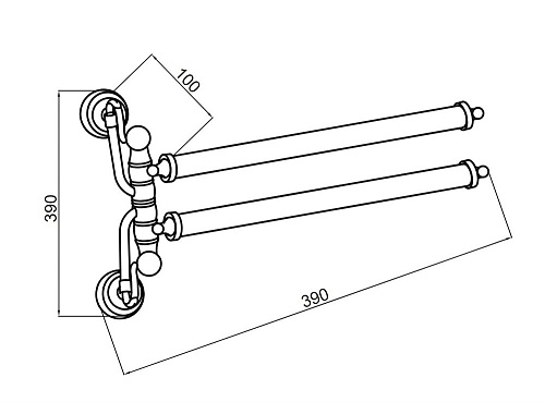 Полотенцедержатель Boheme BAROCCO 10666 Полотенцедержатель Boheme BAROCCO 10666
