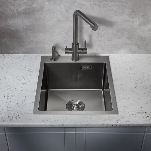 Кухонная мойка Milacio Denia 41 Steel (MC.77469) сталь воронёная Кухонная мойка Milacio Denia 41 Steel (MC.77469) сталь воронёная