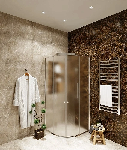 Душевой уголок Agger A01-080MCR/G без поддона 80х80, стекло матовое Душевой уголок Agger A01-080MCR/G без поддона 80х80, стекло матовое