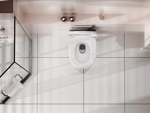 Унитаз подвесной ABBER Rechteck AC1218 белый, безободковый, смыв торнадо и струйный смыв Унитаз подвесной ABBER Rechteck AC1218 белый, безободковый, смыв торнадо и струйный смыв