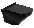 Унитаз подвесной BelBagno SELA черный BB3201CHR-MB/BB3201SC-MB безободковый с сиденьем Унитаз подвесной BelBagno SELA черный BB3201CHR-MB/BB3201SC-MB безободковый с сиденьем