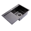 Кухонная мойка Splenka S704.7850.09 с крылом из нержавеющей стали в базу от 50см чаша справа, графит