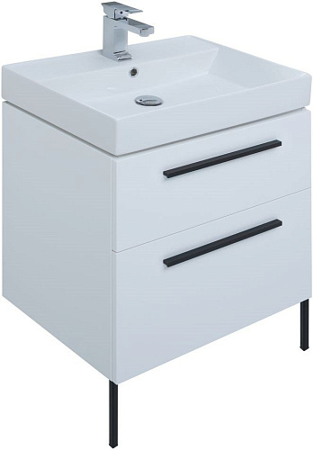 Тумба под раковину Aquanet Nova 60 белый (2 ящика) 00242279 Тумба под раковину Aquanet Nova 60 белый (2 ящика) 00242279