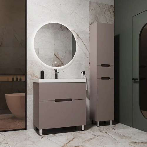 Тумба под раковину Style Line Матис 60 см ЛС-00002433 напольная, тауп темный Тумба под раковину Style Line Матис 60 см ЛС-00002433 напольная, тауп темный