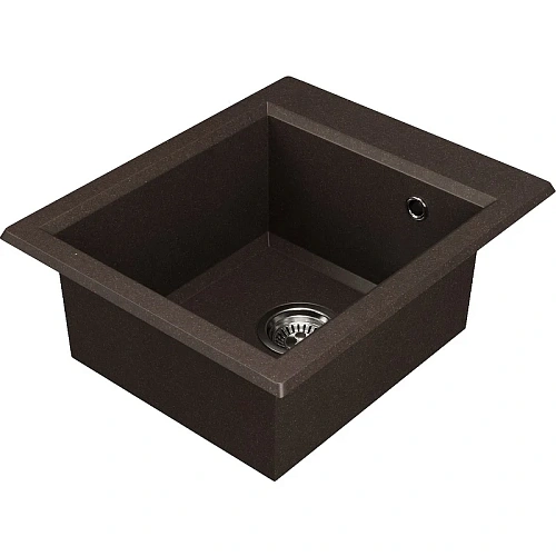 Кухонная мойка Aquaton Линеа 43 1A732932LW280 из литого мрамора, кофе Кухонная мойка Aquaton Линеа 43 1A732932LW280 из литого мрамора, кофе