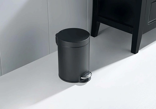 Ведро для мусора Aquatek AQ4991MB черный матовый Ведро для мусора Aquatek AQ4991MB черный матовый
