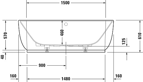 Акриловая ванна Duravit Luv 760433000AS0000 Акриловая ванна Duravit Luv 760433000AS0000