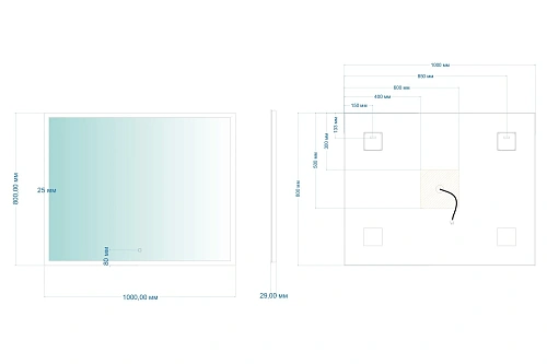 Зеркало ABBER See AG6107SL-1.0 с подсветкой, сенсор, диммер Зеркало ABBER See AG6107SL-1.0 с подсветкой, сенсор, диммер