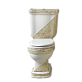 Унитаз SMART Creavit Klasik KL310-00CB00E-PB00 с биде, белый/бежевый декор Унитаз SMART Creavit Klasik KL310-00CB00E-PB00 с биде, белый/бежевый декор