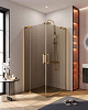 Картинка анонса товара «душевой уголок cezares slider-ah-2-70/80-100/110-br-boro 70-80x100-110см стекло тонированное (бронза), профиль брашированное золото»