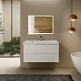 Тумба под раковину AQUAme AQM900310WH S3 подвесная 100 см  белый глянец