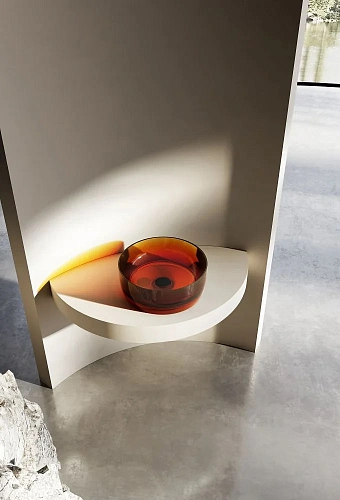 Раковина ABBER Kristall AT2804Opal прозрачная, накладная, коричневая Раковина ABBER Kristall AT2804Opal прозрачная, накладная, коричневая