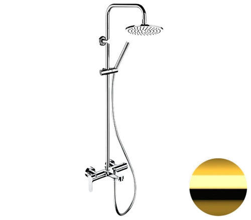 Душевая система Remer Class Line L34X7MMM20DO, золото глянцевое Душевая система Remer Class Line L34X7MMM20DO, золото глянцевое