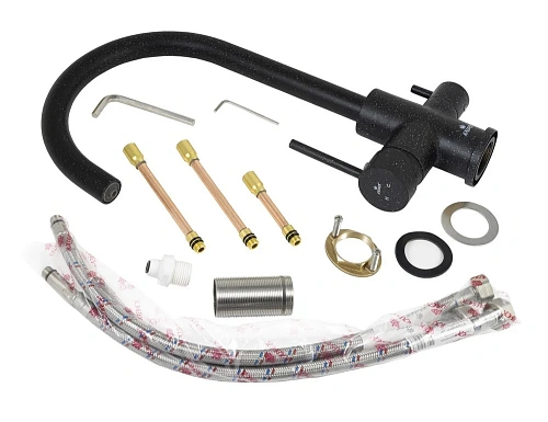 Смеситель для кухни Kaiser Merkur 26744-12 Black SandBeige боковой под фильтр R-излив черный мрамор Смеситель для кухни Kaiser Merkur 26744-12 Black SandBeige боковой под фильтр R-излив черный мрамор