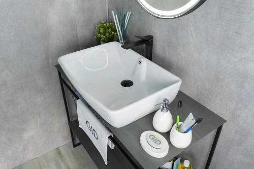 Раковина Gid N9121 51123 накладная белая 59x42x15.5 Раковина Gid N9121 51123 накладная белая 59x42x15.5