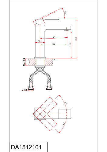 Смеситель для раковины D&K Bayern Liszt (DA1512105) Смеситель для раковины D&K Bayern Liszt (DA1512105)
