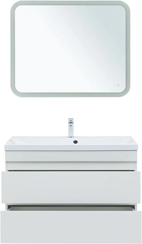Тумба под раковину Aquanet Нота New 100 белый глянец 00335420 подвесная Тумба под раковину Aquanet Нота New 100 белый глянец 00335420 подвесная