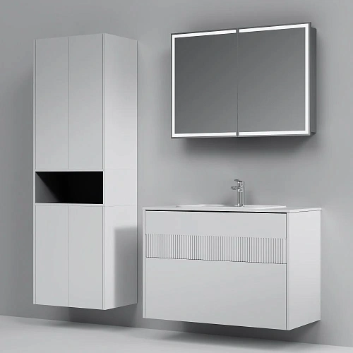 Тумба под раковину AM.PM Func M8FFUX1002WM push-to-open, 100 см, белый матовый Тумба под раковину AM.PM Func M8FFUX1002WM push-to-open, 100 см, белый матовый