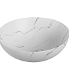 Раковина Ceruttispa CR3301MWM2 400х400х140 накладная, мрамор матовый белый, круглая Раковина Ceruttispa CR3301MWM2 400х400х140 накладная, мрамор матовый белый, круглая