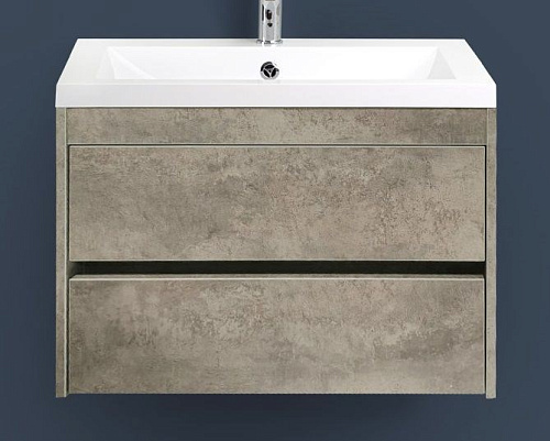 Тумба под раковину ART&MAX FAMILY Family-750-2C-SO-CV подвесная с двумя выкатными ящиками, Cemento V Тумба под раковину ART&MAX FAMILY Family-750-2C-SO-CV подвесная с двумя выкатными ящиками, Cemento V