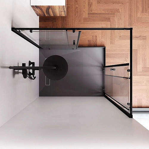 Душевой уголок AM.PM Sunny W87G-403-12090-BT 120x90 черный, стекло прозрачное Душевой уголок AM.PM Sunny W87G-403-12090-BT 120x90 черный, стекло прозрачное