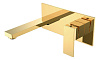 Картинка анонса товара «смеситель для раковины boheme qubic shinny gold 475-g встроенный»