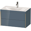 Картинка анонса товара «тумба с раковиной duravit xviu xv4615ob147c 80 см каменно-синий глянцевый»