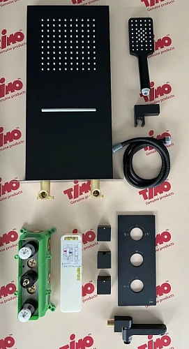 Душевая система Timo Petruma SX-5079/03SM встраиваемая с термостатом черный Душевая система Timo Petruma SX-5079/03SM встраиваемая с термостатом черный