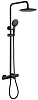 Душевая система ABBER Thermostat AF8516BL с термостатом и изливом, черный матовый Душевая система ABBER Thermostat AF8516BL с термостатом и изливом, черный матовый