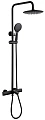 Душевая система ABBER Thermostat AF8516BL с термостатом и изливом, черный матовый Душевая система ABBER Thermostat AF8516BL с термостатом и изливом, черный матовый
