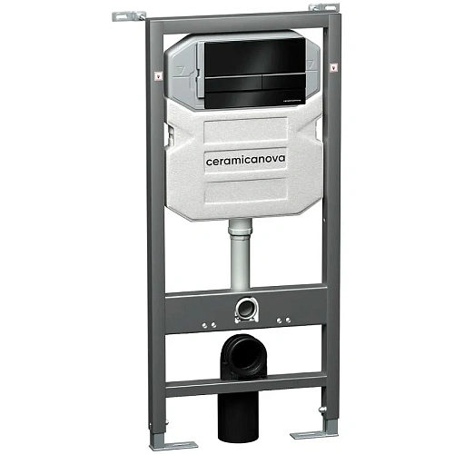 Комплект унитаза Ceramica Nova Сет 4 в 1 инсталляция с кнопкой и шумоизоляцией CN4002MB_1002B_1000 Комплект унитаза Ceramica Nova Сет 4 в 1 инсталляция с кнопкой и шумоизоляцией CN4002MB_1002B_1000