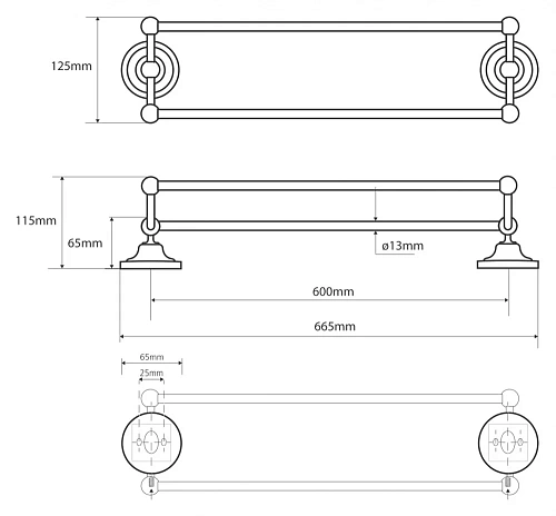 Полотенцедержатель Bemeta RETRO 144204238 Полотенцедержатель Bemeta RETRO 144204238
