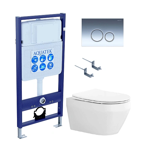 Комплект инсталляции Aquatek Standard INS-0000012 с крепежом KKI-0000002 клавишей смыва KDI-0000018 унитазом ЛЕЯ AQ1199-00 с сиденьем микролифт SET Aquatek ЛЕЯ cm-018 4в1 Комплект инсталляции Aquatek Standard INS-0000012 с крепежом KKI-0000002 клавишей смыва KDI-0000018 унитазом ЛЕЯ AQ1199-00 с сиденьем микролифт SET Aquatek ЛЕЯ cm-018 4в1