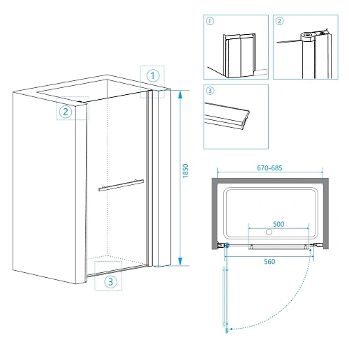 Душевая дверь RGW Passage PA-03 41080307-11 Душевая дверь RGW Passage PA-03 41080307-11